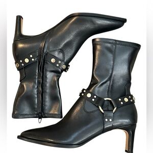 Dolce Vita Azalea Stud Bootie (Women) Black Sz 9 Lesther gold western